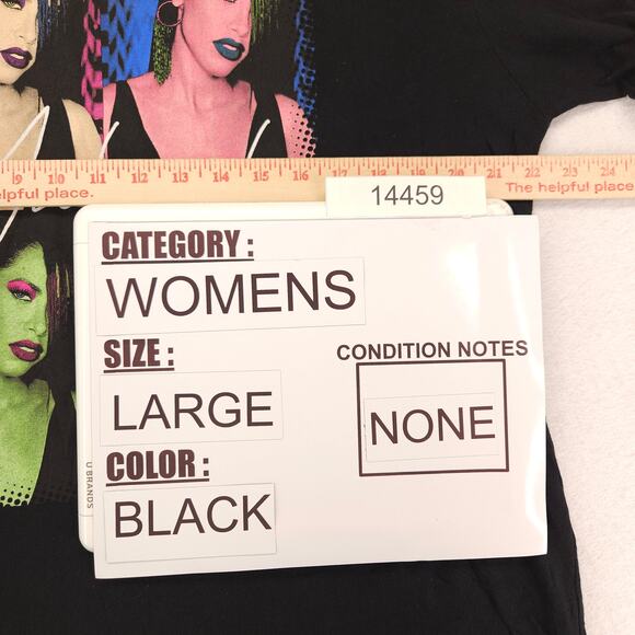 Aaliyah Band Short Sleeve Graphic Crew Neck Shirt Womens Size Large L Black - Picture 7 of 9